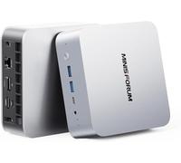 MINISFORUM AI X1 Mini PC, AMD Ryzen 7 255 8 núcleos 16 Hilos Procesador hasta 4.9 GHz, AMD Radeon 780M, 16GB DDR5 RAM/512GB PCIe 4.0 SSD, HDMI/DP/USB4 x 2/2,5G RJ45, USB 3.2 x 2, WiFi 7, BT 5.4