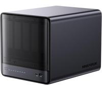 MINISFORUM N5 Pro NAS de Escritorio 5 bahías, Ryzen AI 9 HX Pro 370 12C/24T, 96GB DDR5 ECC, 128GB SSD, 10GbE+5GbE, 3X M.2 NVMe, OCuLink, HDMI 4K, 2X USB4, PCIe ×16, MinisCloud OS (Sin Disco)