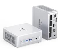 MINISFORUM UM880 Plus Mini PC, AMD Ryzen 7 8845HS (8 núcleos/16 Hilos, hasta 5,1 GHz), Tarjeta gráfica Radeon 780M, OCuLink, Triple Pantalla, 8K a 60 Hz, 5 Puertos USB, Wi-Fi 6e, Barebone sin RAM/SSD