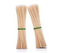 Minisland- Brochetas de Madera de bambú de Primera Calidad de 10 Pulgadas para brochetas, palitos de Comida Pesada para Barbacoa Redondos de 4 mm de Grosor, 100 Unidades - MSL166