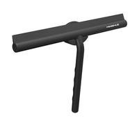 Minismus Limpiacristales para Ducha, baño, Azulejos, Espejos, Ventanas, Incluye Soporte magnético sin taladrar, Autoadhesivo, diseño Moderno (Negro, 28 cm)