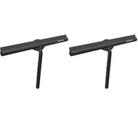 Minismus Limpiacristales para Ducha, baño, Azulejos, Espejos, Ventanas, Incluye Soporte magnético sin taladrar, Autoadhesivo, diseño Moderno (Negro, 33 cm) (Paquete de 2)
