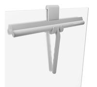 Minismus Limpiador Cristales Ducha de Silicona - Rasqueta Limpiacristales, Limpia Cristales Ducha para Superficies Impecables - Sin Necesidad de Taladrar, Soporte Incluido (Gris, 28 cm)