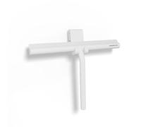 Minismus Limpiador Cristales Ducha de Silicona - Rasqueta Limpiacristales, Limpia Cristales Ducha para Superficies Impecables - Sin Necesidad de Taladrar, Soporte Incluido (Blanco, 28 cm)