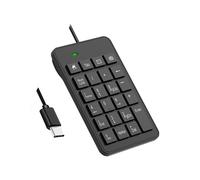 Miniteclado Numérico Tipo C con Cable de 23 Teclas, Miniteclado Digital para Portátiles, Tabletas y Portátiles, Universal.