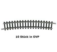 Minitrix / Trix N 14927 - Vía Curva, R4 (362,6 Mm) - 15° (10 Piezas En OVP)