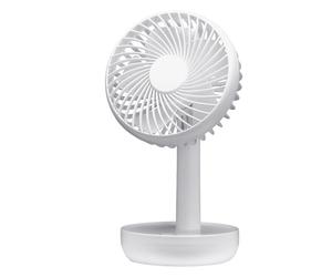 Miniventilador inalambrico sobremesa lemosin blanco 5w 3velocidades re