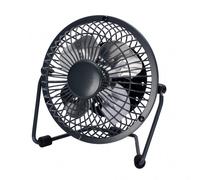Miniventilador sobrem.metal bulerias 2,5w 5v negro 14,8x14,2x7,6 cm or