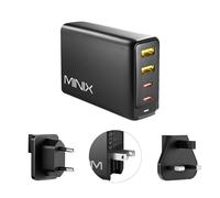 MINIX 100W USB Wall Charger, Turbo 4-Port GAN Charger Universal Fast Charging. 2 x USB-C PD 3.0, 2xUSB-A Quick Charge 3.0 for Smartphones, Tablets, laptops and More. Sold Directly by MINIX. (Neo P2)