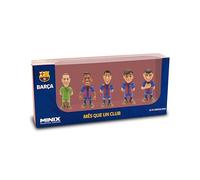 MINIX Collectible Figurines - 5-Pack of 7cm Soccer Players - A Miniature Marvel for Every Football Enthusiast. FC Barcelona, Araujo, TER Stegen, GAVI, Pedri, Lewandowski, 7cm