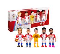 MINIX - Estrellas de fútbol - Campeonato Mundial - Pack - Croacia - 5 Figuras - Figura Coleccionable de 7 cm (Modric, Perisic, Livakovic, Gvardiol, Kramaric)