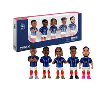 MINIX - Estrellas de fútbol - Copa del Mundo - Pack - Francia - 5 Figuras - Figura Coleccionable de 7 cm (Mbappé, Dembelé, Barcola, Doué, Cherki)