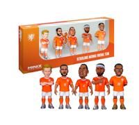 MINIX - Estrellas de fútbol - Copa del Mundo - Pack - Países Bajos - 5 Figuras - Figura Coleccionable de 7 cm (Van Dijk, Depay, De Jong, Gakpo, Dumfries)