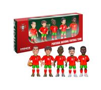 MINIX - Estrellas de fútbol - Copa del Mundo - Pack - Portugal - 5 Figuras - Figura Coleccionable de 7 cm (Ronaldo, Joao Neves, Bernardo Silva, Vitinha, Nuno Mendes)