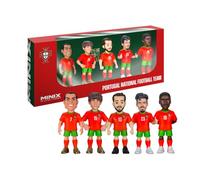 MINIX - Estrellas de fútbol - Copa del Mundo - Pack - Portugal - 5 Figuras - Figura Coleccionable de 7 cm (Ronaldo, Joao Neves, Bernardo Silva, Vitinha, Nuno Mendes)