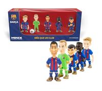 Minix - FC Barcelona - Pack de 5 figuras coleccionables de 7 cm - Lewandowski/Ter Stegen/Pedri/Ansu Fati/De Jong