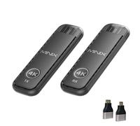 MINIX H4K Wireless HDMI Transmitter & Receiver 4K Decode 1080P@60Hz Plug&Play Dual-Band 5G+2.4G HDMI Extender 50m (164ft) Low Latency for Business Use, Streaming & Home Theater Laptop/PC/TV/Projector