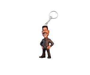 MINIX - Llavero del Cholo Simeone | Figurita del Entrenador del Atlético de Madrid Diego Simeone | Ideal para Fanáticos del Club de Futbol Atlético de Madrid | de 7 cm