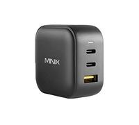 MINIX P1 66W Cargador USB C GAN 3 Puertos, Adaptador de Pared Carga Rápida | Enchufe Plegable (2×USB-C, 1×USB-A), Compatible Con MacBook Pro Air, iPad Pro, iPhone 17/16/15/13, Galaxy S25
