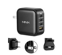 MINIX P3 100W Cargador USB C GAN 4 Puertos, Adaptador de Pared PD de Viaje | Enchufe Compacto y Plegable (3×USB-C, 1×USB-A), Compatible con MacBook Pro Air, iPad Pro, iPhone 17/16 Pro Max, Galaxy S25/24