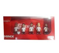 MINIX - Pack de 5 Figuras del Sevilla Fútbol Club - Coleccionables de 7 cm para Exhibición, Idea de Regalo para Niños Y Adultos, Fans de Fútbol
