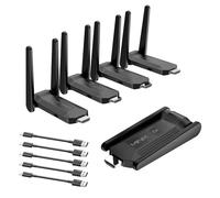 MINIX Receptores y transmisores HDMI inalámbricos 4, sistema de espejo de pantalla de 1 a 4, alcance de 164 pies, 1080P Full HD, Plug & Play para reuniones/aulas/juegos, para