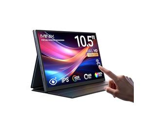 MINIX SF10T Monitor Portátil Táctil 10,5" Pantalla Portatil IPS 178° Gran Ángulo/Altavoces Duales Integrados/Baja Luz Azul HDR Cuidado Visual/Funda Protectora Inteligente Para Mac PC Xbox PS4/5 Switch