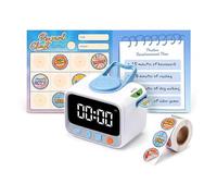 Minizoo Sticker Timer Temporizador Visual de Cuenta Regresiva con 200 pegatinas de recompensa para niños, temporizador digital recargable para ADHD, herramienta para aulas y educación en casa