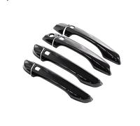 MINJKL Carcasa Maneta Compatible Con Citroen Para C4 Para Cactus 2014-2023 Cubierta De Manija De Puerta Exterior Negra Brillante Pegatinas ABS Accesorios Exteriores De Coche(Five holes)