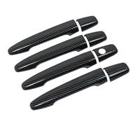 MINJKL Carcasa Maneta Compatible Con Mitsubishi Para Lancer 2008-2017, Manijas De Puerta Exteriores De Grano De Fibra De Carbono, Cubierta Embellecedora, Accesorios De Coche ABS
