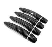 MINJKL Carcasa Maneta Compatible Con Nissan Para Sylphy 2020 2021 2022,Pegatinas Para Manija De Puerta De Coche, Accesorios De Estilo, De Fibra De Carbono, Cromadas(Carbon Fiber)