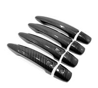MINJKL Carcasa Maneta Compatible Con Nissan Para Sylphy 2020 2021 2022,Pegatinas Para Manija De Puerta De Coche, Accesorios De Estilo, De Fibra De Carbono, Cromadas(Carbon Fiber Smart)