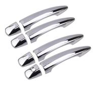 MINJKL Carcasa Maneta Compatible Con Nissan Para Sylphy 2020 2021 2022,Pegatinas Para Manija De Puerta De Coche, Accesorios De Estilo, De Fibra De Carbono, Cromadas(Silver)
