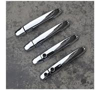 MINJKL Carcasa Maneta Compatible Con Para CRV Para CIVIC 2012 2013 2014 2015 2016 ABS Cubiertas De Manija De Puerta Exterior Cromadas Accesorios De Coche Estilo 8 Uds(Chrome,With holes)