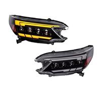 MINJKL Juego De Faros Delanteros Compatible Con CRV 2012 2013 2014. Incluye Proyector 4 Lentes, Luz Señalización Dinámica Accesorios.