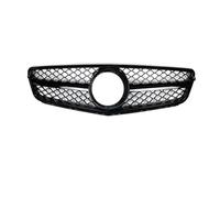 MINJKL Rejilla Frontal Auto Compatible con Benz para Clase C W204 C180 C200 C250 C300 C350 2008 2009 2010 2011 2012 2013 2014 Parrilla De Rejilla De Malla para Capó De Parachoques Superior Negro