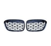 MINJKL Rejilla Frontal Auto Compatible con para X1 F48 F49 2016 2017 2018 2019 Parrilla Delantera Tipo Riñón con Forma Estilo Meteorito Piezas De Diseño para Coche(Glossy Black)