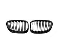 MINJKL Rejilla Frontal Auto Compatible con Serie 1 F20 F21 116d 120i 120d M135i 2012 2013 2014 2015 2016 2017 2018 Rejilla De Entrada De Aire De Doble Barra Negra Brillante(2011-2015)