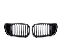 MINJKL Rejilla Frontal Auto Compatible con Serie 3 E46 320i 325Xi 330Xi 2002 2003 2004 2005 Parrillas De Listón Único De Riñón Delantero De Carreras con Capó Negro Brillante OEM: 846193