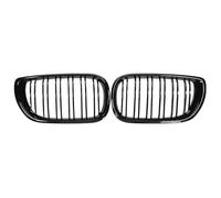 MINJKL Rejilla Frontal Auto Compatible con Serie 3 E46 4 Puertas 2002 2003 2004 2005 Rejilla Riñón para Parachoques Delantero Automóvil Reemplazo Rejilla Capó De Doble Listón Negro Brillante