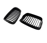 MINJKL Rejilla Frontal Auto Compatible con Serie 5 E39 2001 2002 2003 2004 Parachoques De Malla De Listón Simple Central Superior Automóvil Rejilla Riñón Doble Cubierta Rayas Embellecedoras