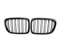 MINJKL Rejilla Frontal Auto Compatible con X1 E84 SDrive para XDrive 2009 2010 2011 2012 2013 2014 2015 Parachoques Delantero Negro Brillante Rejilla Delantera De Riñón De Doble Listón