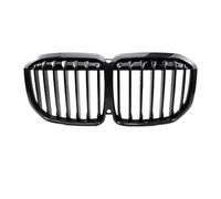MINJKL Rejilla Frontal Auto Compatible con X7 G07 2019 2020 2021 Parrilla Delantera De Coche Parrilla De Listón Doble Simple Reemplazo De Inserto De Capó Delantero Negro Brillante(Carbon Look-l)