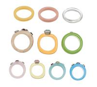 minkissy 1 Juego Anillo Geométrico De De Color De Cumpleaños Decoración De Dedos Elegante Anillo De Joyería Anillo Unisex Anillo De Dedo De Todos Los Partidos Resina