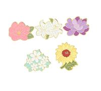 minkissy 1 juego Broche De La Serie De Flores Broche De Flor Floral Alfileres De Girasol De Flor De Margarita De Flores Multicapa Accesorios Hechos A Mano Pin 5 piezas