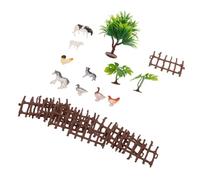 minkissy 1 Juego de Escena de Granja Realista con Figuras de Animales de Granja y Accesorios para Decoración y Educación Infantil