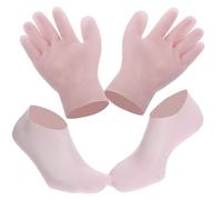 minkissy 1 Juego Guantes impermeables de protección solar. calcetines hidratantes skincare bisagras de gancho esenciales manos secas y agrietadas guantes hidratantes para manos sebs rosa