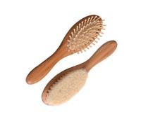 minkissy 1 Juego herramientas de baño para bebés fregar cepillo para el cabello para secar la edición de cabello cepillo desenredante mojado champú cepillo para shower peine de bebé