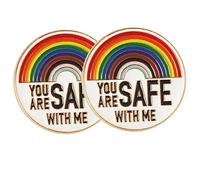 minkissy 1 Juego Pin Decorativo De Letras De Broche Metálico Para Accesorios Lgbtq Seguridad 2 Piezas