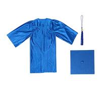 minkissy 1 Juego Ropa de médico para Graduation vestido de graduación chicas escuela gorro graduacion gorro de graduación ropa de graduación toga de graduación infantil textil Blue